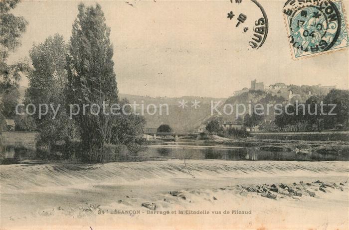 Besancon Doubs Barrage Citadelle vus de Micaud