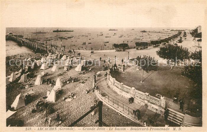 Arcachon Gironde Grande Jetee Le Bassin Boulevard Promenade