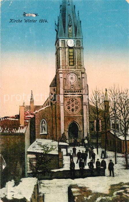 Rennes-les-Bains Kirche vor Zerstoerung im Winter 1914