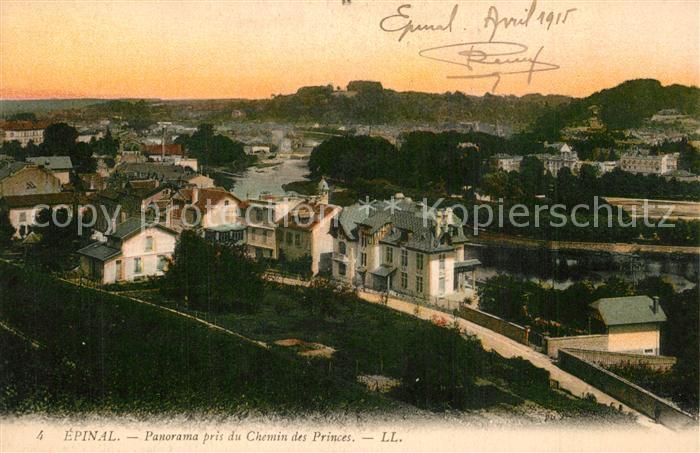 Epinal Vosges Panorama pris du Chemin des Princes