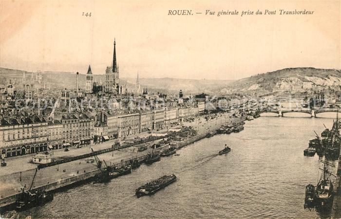 Rouen Vue generale prise du Pont Transbordeur