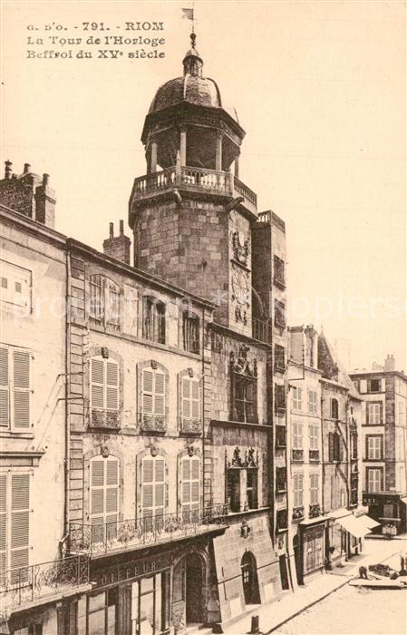 Riom Puy-de-Dome La Tour de l’Horloge
