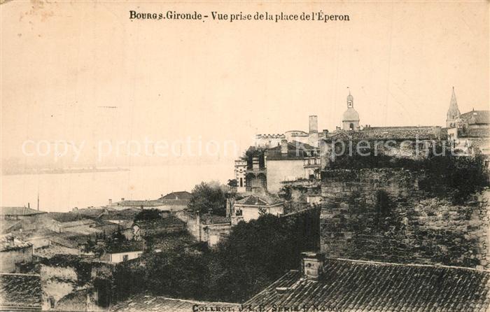 Bourg Blaye Vue prise de la place de l'Eperon