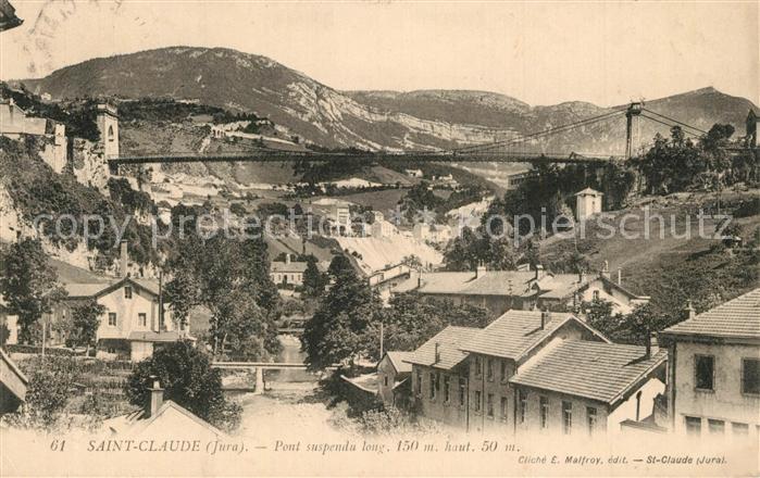 Saint-Claude Jura Pont suspendu long