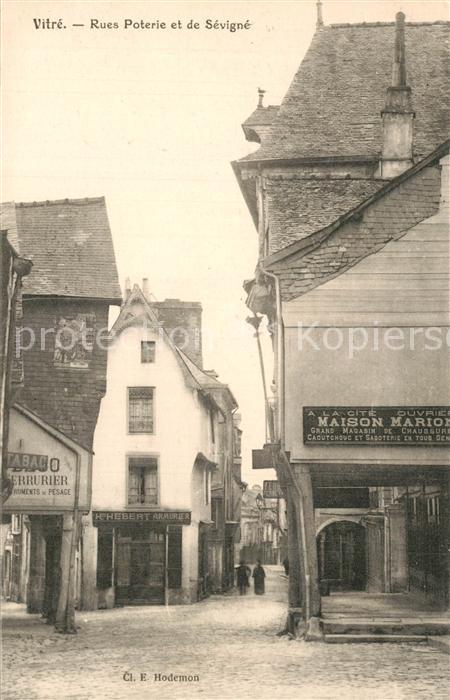 Vitre d Ille-et-Vilaine Rues Poterie et de Sevigne