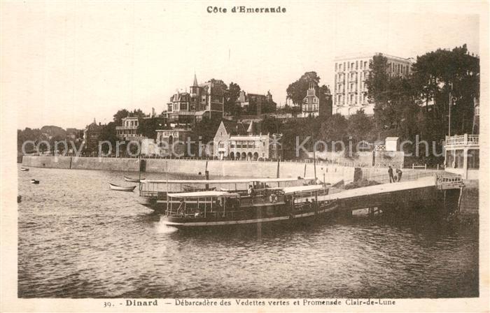 Dinard 35 Debarcadere des Vedettes vertes et Promenade Clair de Lune