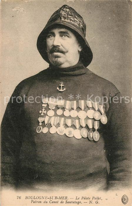 Boulogne-sur-Mer Le Pilote Pollet Patron du Canot de Sauvetage