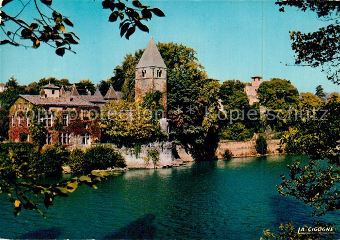 Lyon France Ile Barbe et le clocher roman de l’ancienne chapelle ND de Toures Ai