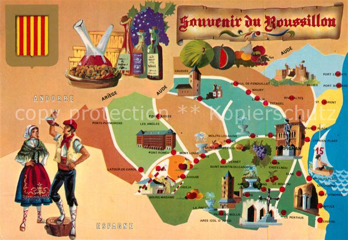 Roussillon Carte touristique