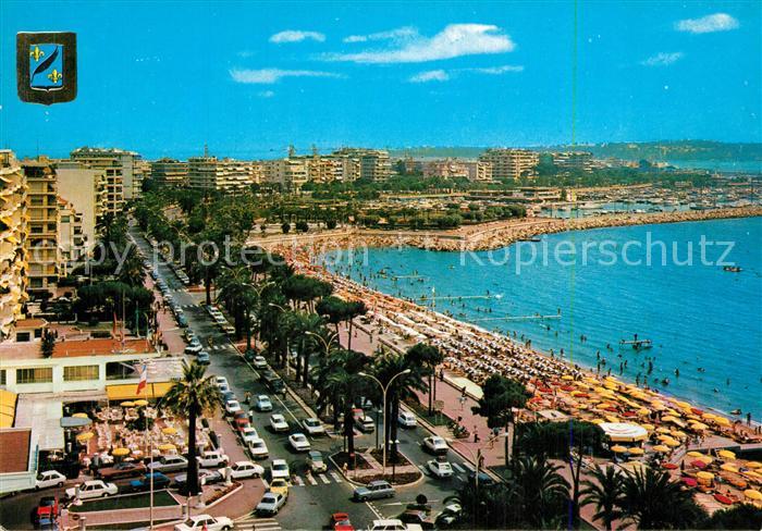 Cannes Alpes-Maritimes La Croisette et ses plages et une partie du Port Pierre C