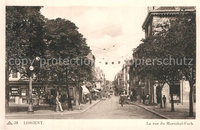 Lorient Morbihan Bretagne La rue du Marechal Foch