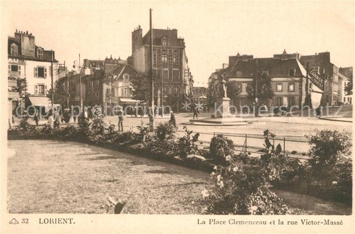 Lorient Morbihan Bretagne La Place Clemenceau et la rue Victor Masse