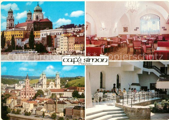 Passau Cafe Simon Gastraum Terrasse Panorama