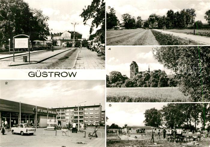 Guestrow Mecklenburg Vorpommern Busbahnhof Konsum Kaufhalle an der Elisabethstra