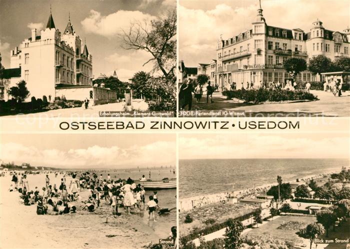 Zinnowitz Ostseebad Erholungsheim Klement Gottwald FDGB Feriendienst IG Wismut S