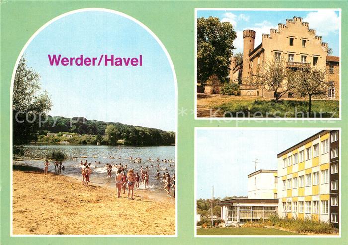 Werder Havel Pionierlager Tschoibalsan Badestrand Glindower See Schloss Petzow J