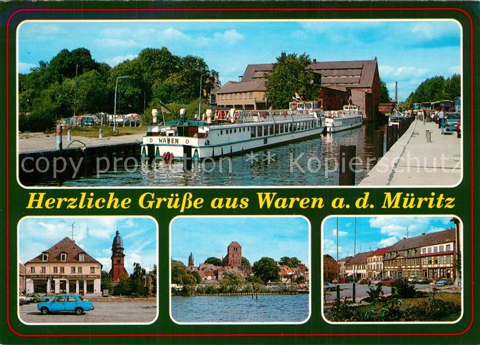 Waren Mueritz Weisse Flotte Dampfer Teilansichten