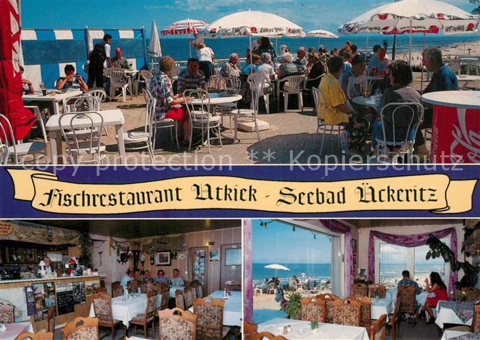 ueckeritz Usedom Fischrestaurant Utkiek Terrasse Gastraeume