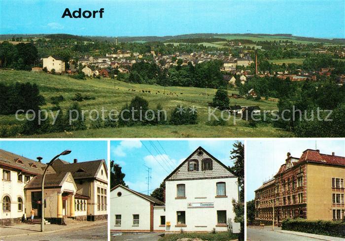 Adorf Erzgebirge Panorama Bahnhof Konsum Gaststaette Jugelsburg Schule