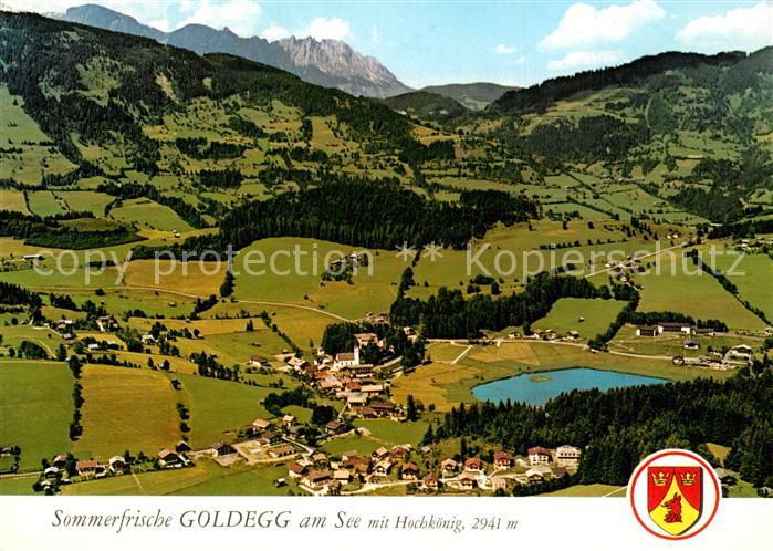 Goldegg am See mit Hochkoenig Fliegeraufnahme