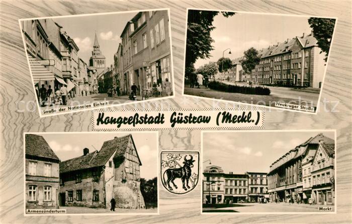 Guestrow Mecklenburg Vorpommern Strasse der Nationalen Einheit Neukruger Strasse