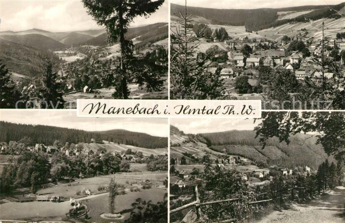 Manebach Gesamtansicht Landschaftspanorama Ilmtal