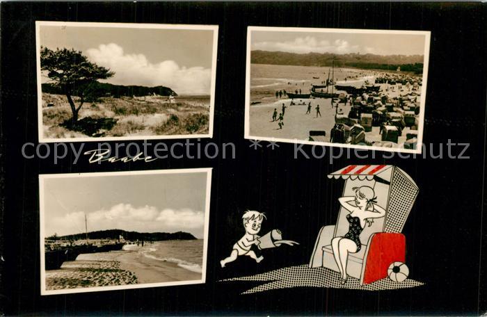 Baabe Ostseebad Ruegen Kuestenpanorama Strand Strandkorb