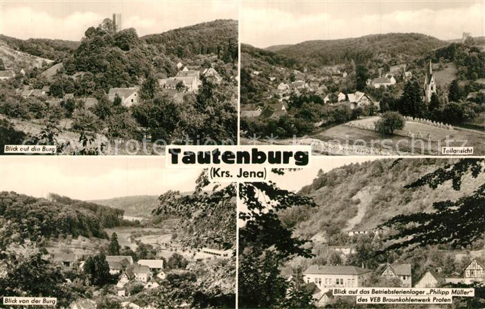 Tautenburg Blick zur Burg Teilansichten Betriebsferienlager Philipp Mueller VEB