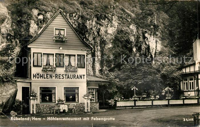Ruebeland Harz Hoehlenrestaurant mit Felsengrotte