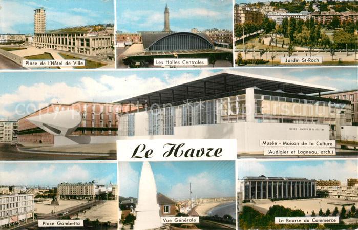 Le Havre Place de l Hôtel de Ville Halles Centrales Jardin Saint Roch Musee Mais