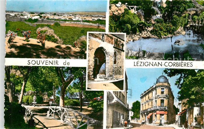 Lezignan-Corbieres Vue Generale Jardin Public Portail de l'Eglise Cours de la Ré