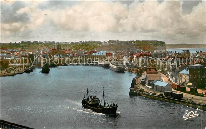 Dieppe 76 Vue Generale sur l'Avant Port et la Gar