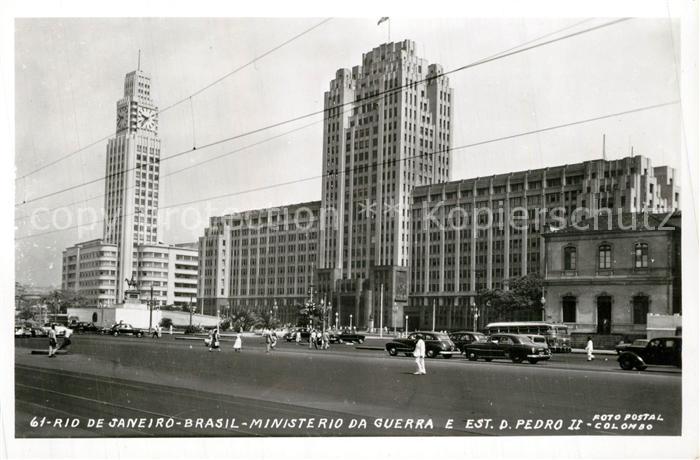 Rio de Janeiro Ministerio da Guerra e Estacao Dom Pedro II