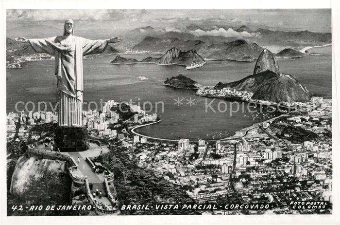 Rio de Janeiro Vista parcial Corcovado Christusstatue