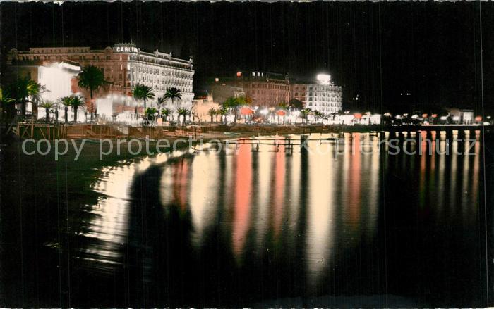 Cannes Alpes-Maritimes La Croisette la nuit Côte d Azur