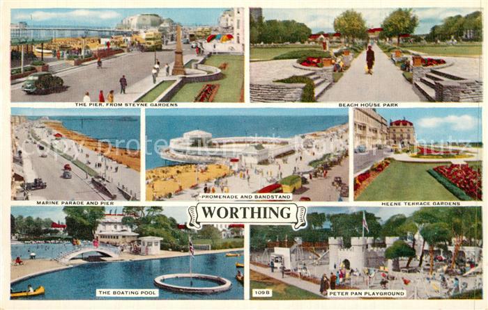 Worthing West Sussex The Pier Beach House Park Marine Parade Promenade Bandstand