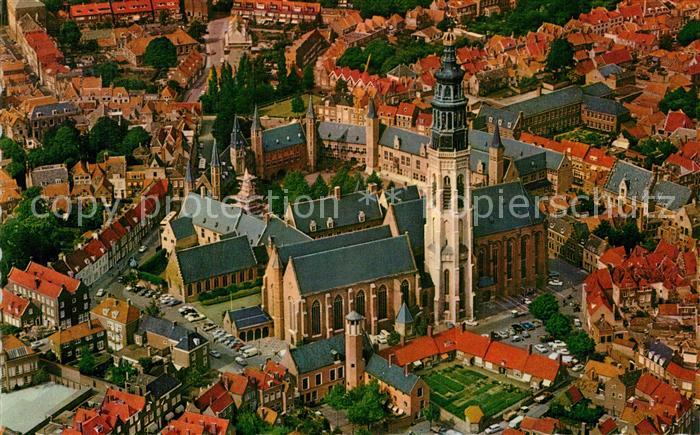 Middelburg Zeeland Zentrum Altstadt Kirche Fliegeraufnahme