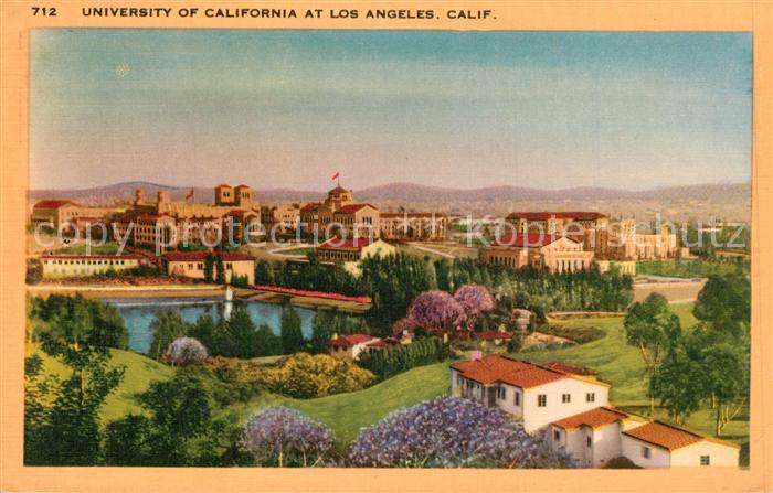 Los Angeles California University of California U.C.L.A. Westwood Village Illust