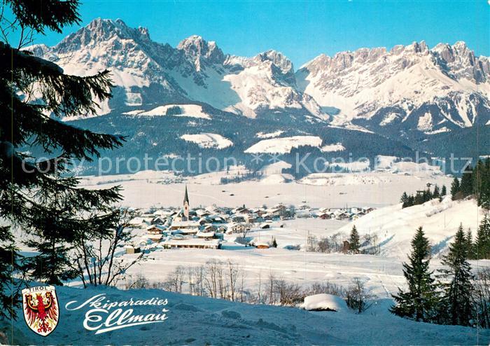 Ellmau Tirol Panorama Wintersportplatz am Wilden Kaiser