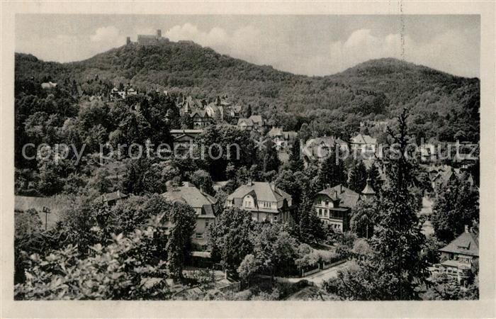 Eisenach Thueringen Panorama Blick zur Wartburg