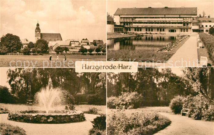 Harzgerode Blick zur Kirche Ferienheim Park Fontaene