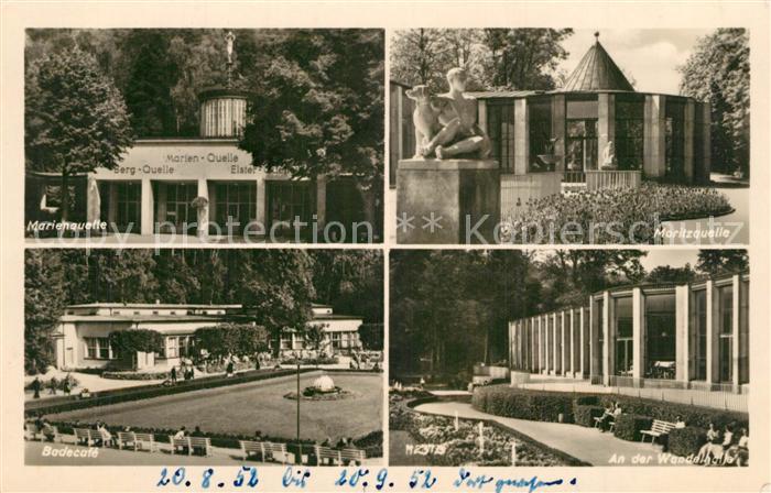 Bad Elster Marienquelle Moritzquelle Badecafe Wandelhalle