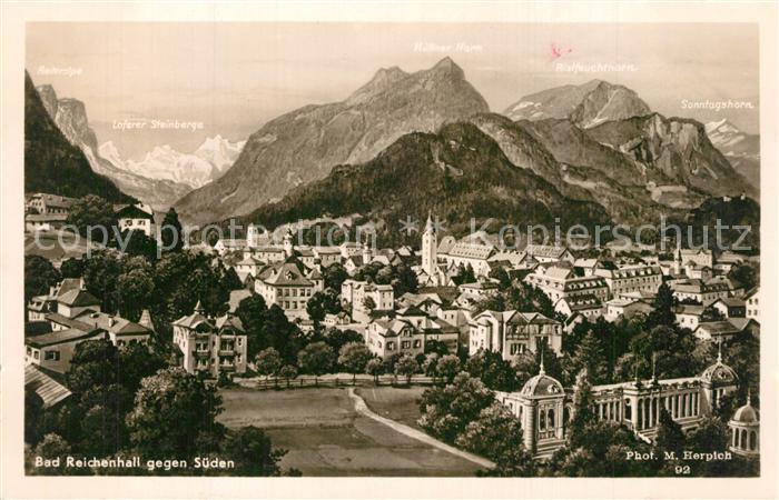 Bad Reichenhall Panorama Blick gegen Sueden Alpen