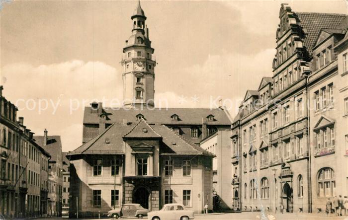 Gera Altes und neues Rathaus am Kornmarkt