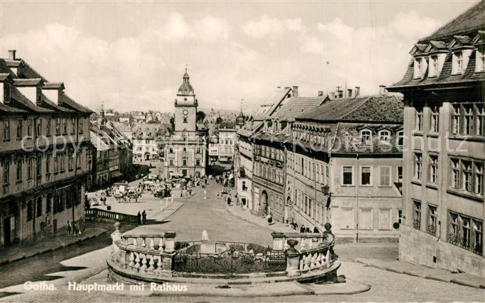 Gotha Thueringen Hauptmarkt mit Rathaus