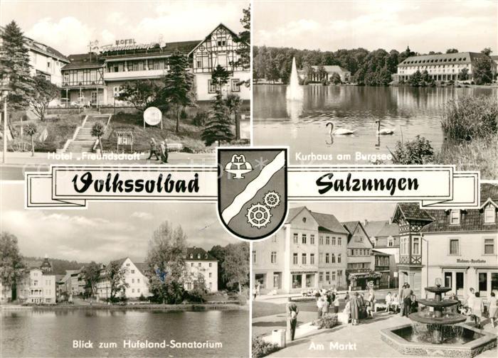 Bad Salzungen Hotel Freundschaft Kurhaus am Burgsee Hufeland Sanatorium Markt Br