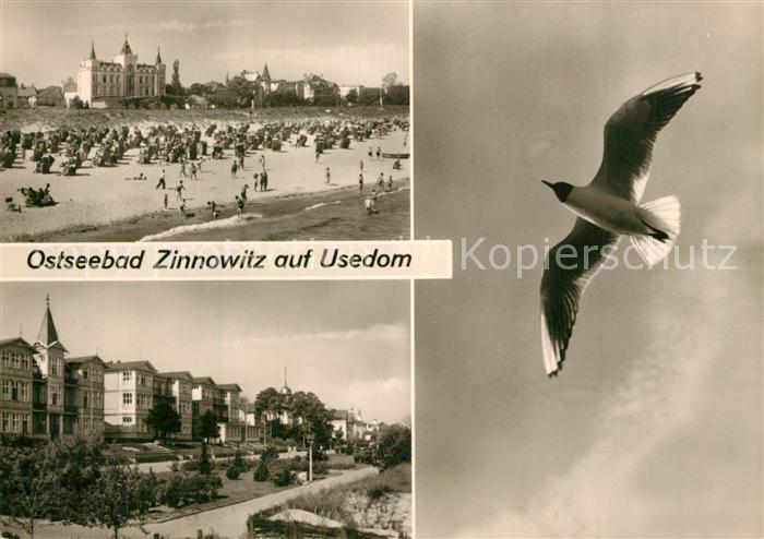 Zinnowitz Ostseebad Badestrand Strandpromenade Hotels Moewe