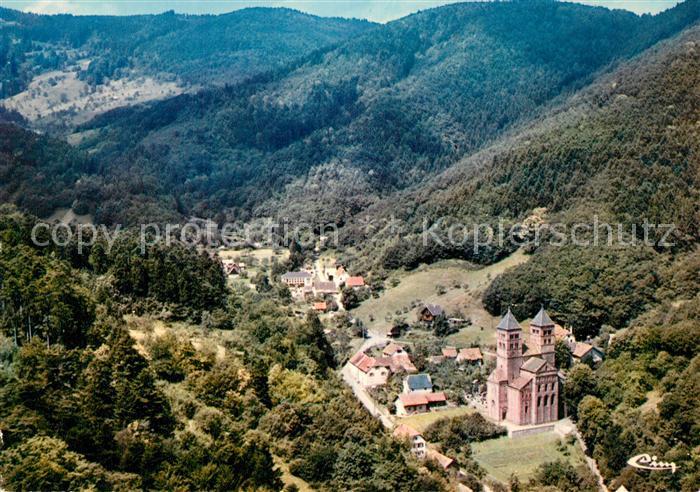 Murbach Elsass Vue aerienne L'Abbaye