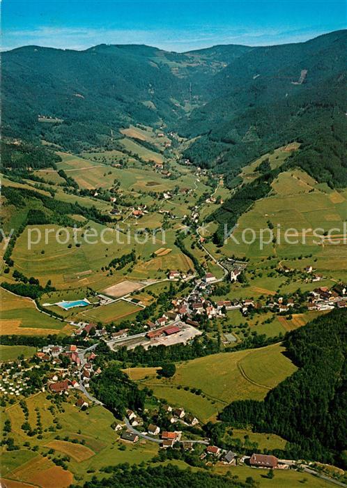 Simonswald Simonswaeldertal Blick auf Ettersbach Haslachsimonswald und Rohrhards