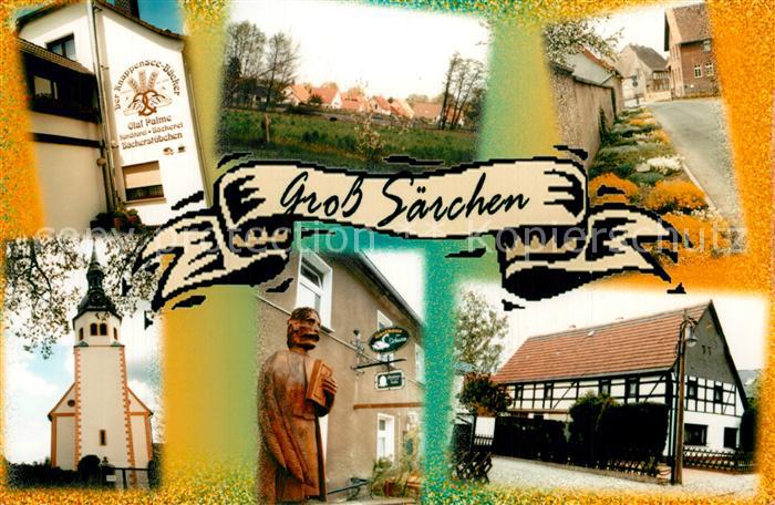 Gross Saerchen Baeckerei Kirche Statue Denkmal Fachwerkhaus Ortsmotiv